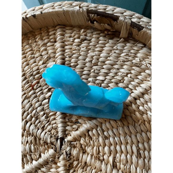 Vintage Boyd Glass Collectable Sky Blue Rocking Horse - Picture 3 of 5